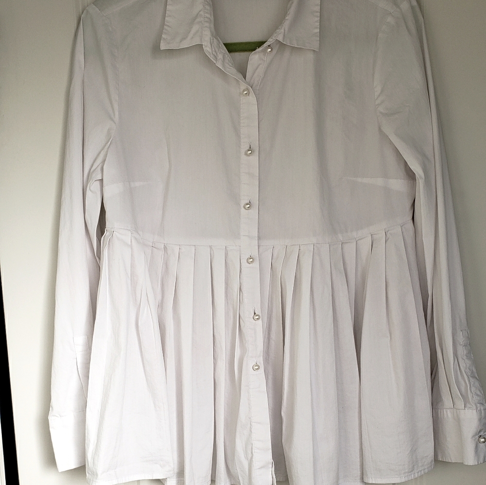 Eliane Rose Pleated Button Shirt